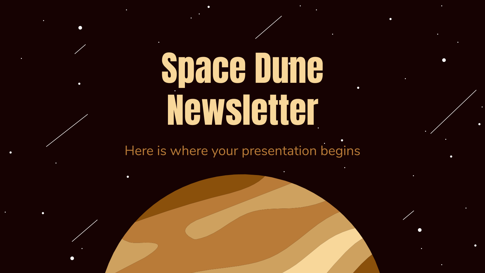 Space Dune新闻稿PowerPoint模板